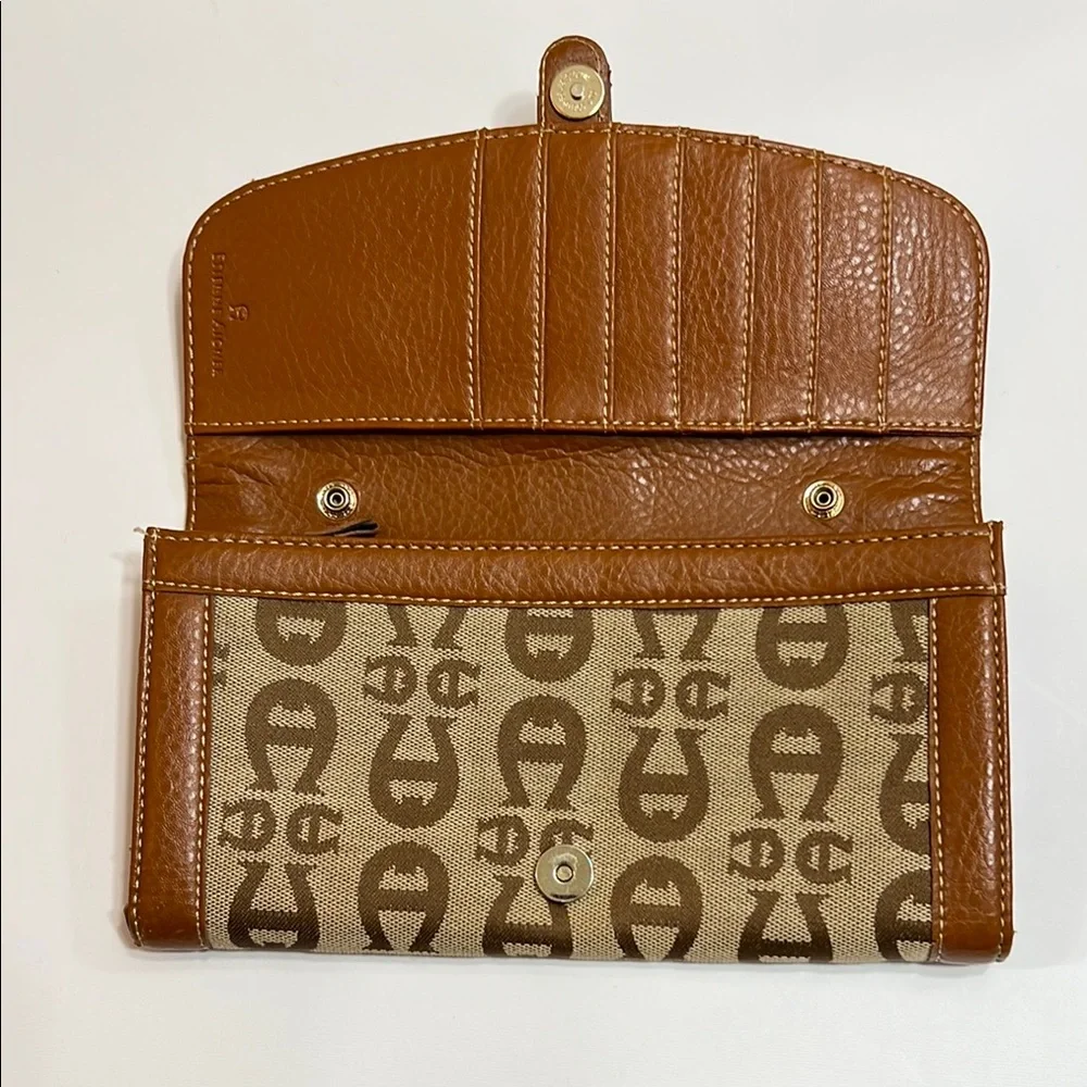 Etienne Aigner Brown Clutch Wallet